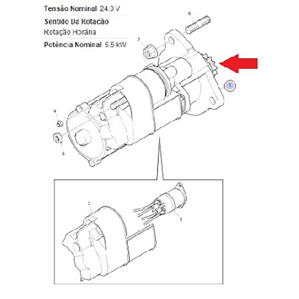 Motor Partida Scania P G R124 2005 Ate 2018 24V. 1447911 Motor Partida Scania P G R124 2005 Ate 2018 24V. 1447911