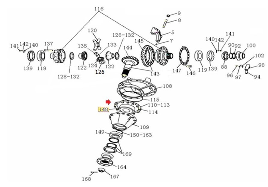 Rolamento Pinhao Sinotruk Howo 380 6X2 6X4 190003326546