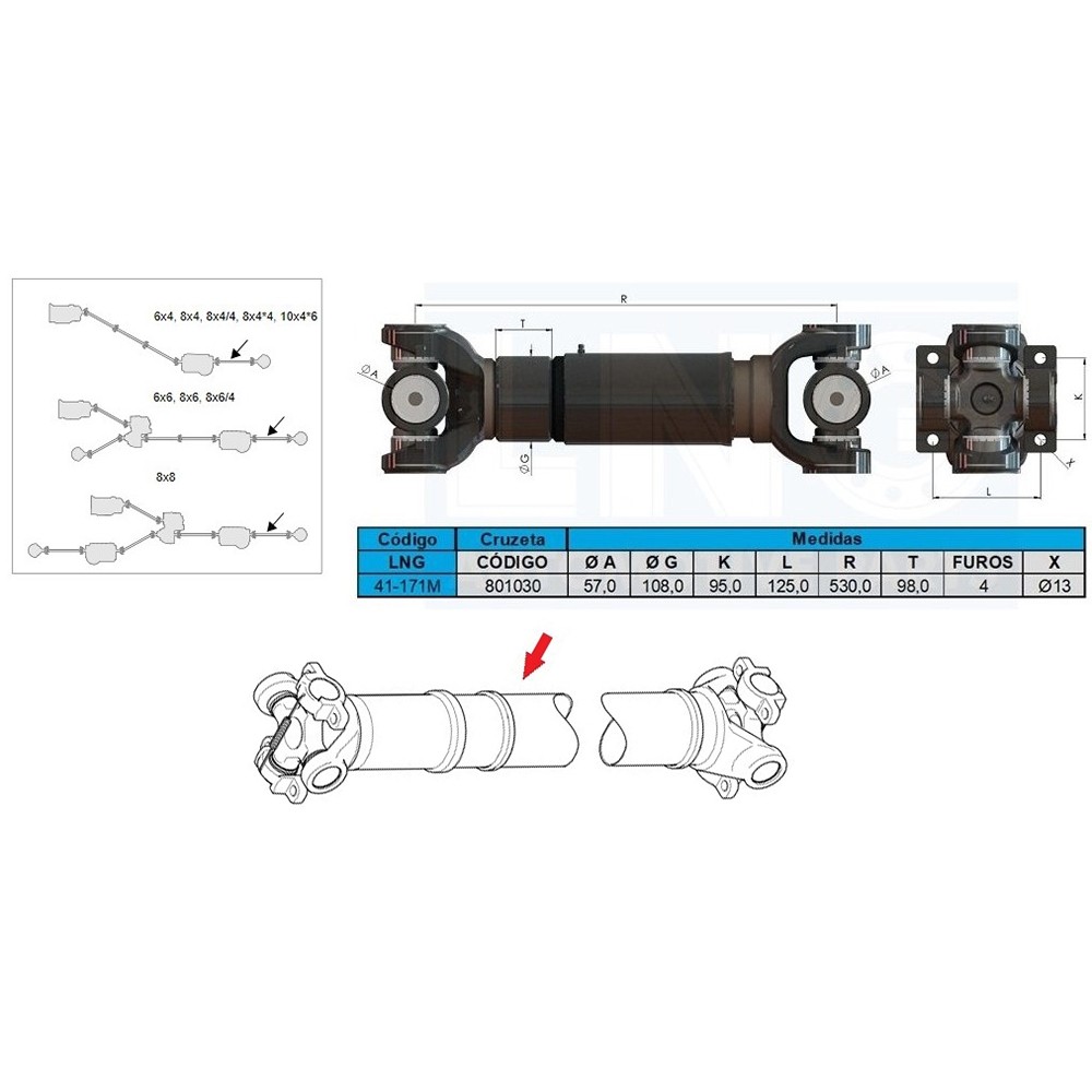 Carda Scania P G R T124 P520 530mm S514 2032305