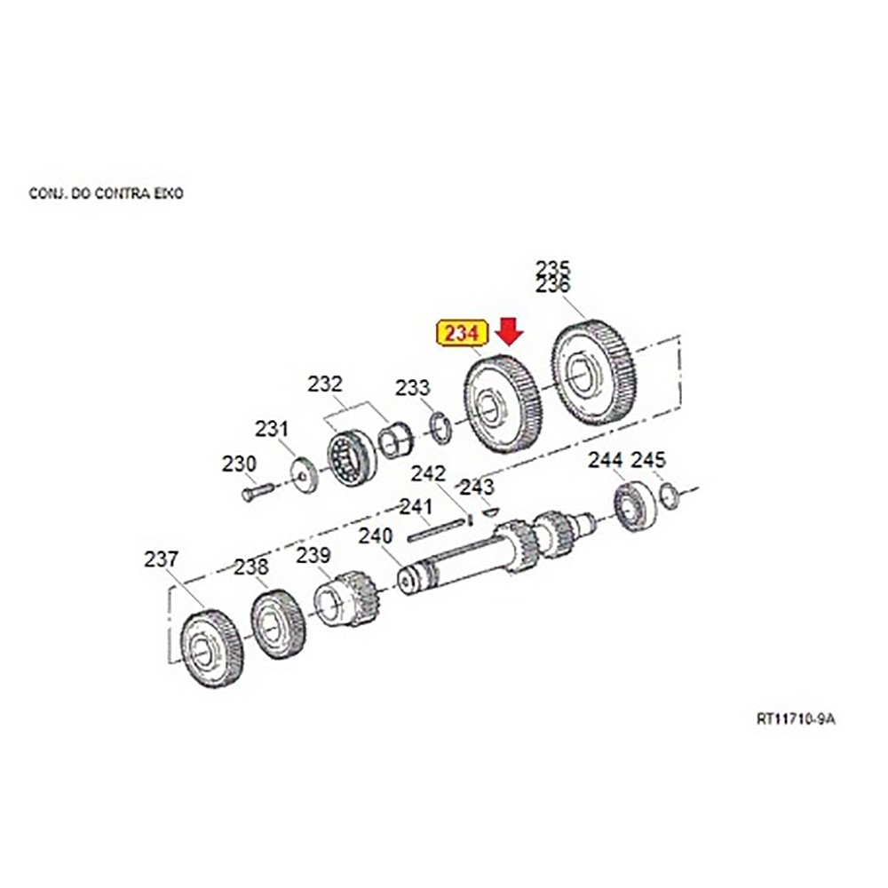 Engrenagem Motriz Contra Eixo Ford Volks 1730 2630 21586
