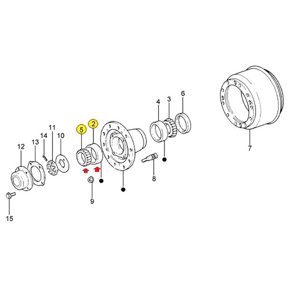 Rolamento Cubo Agrale W8 8000 MA85 MA92 MA100 BD2T1216A