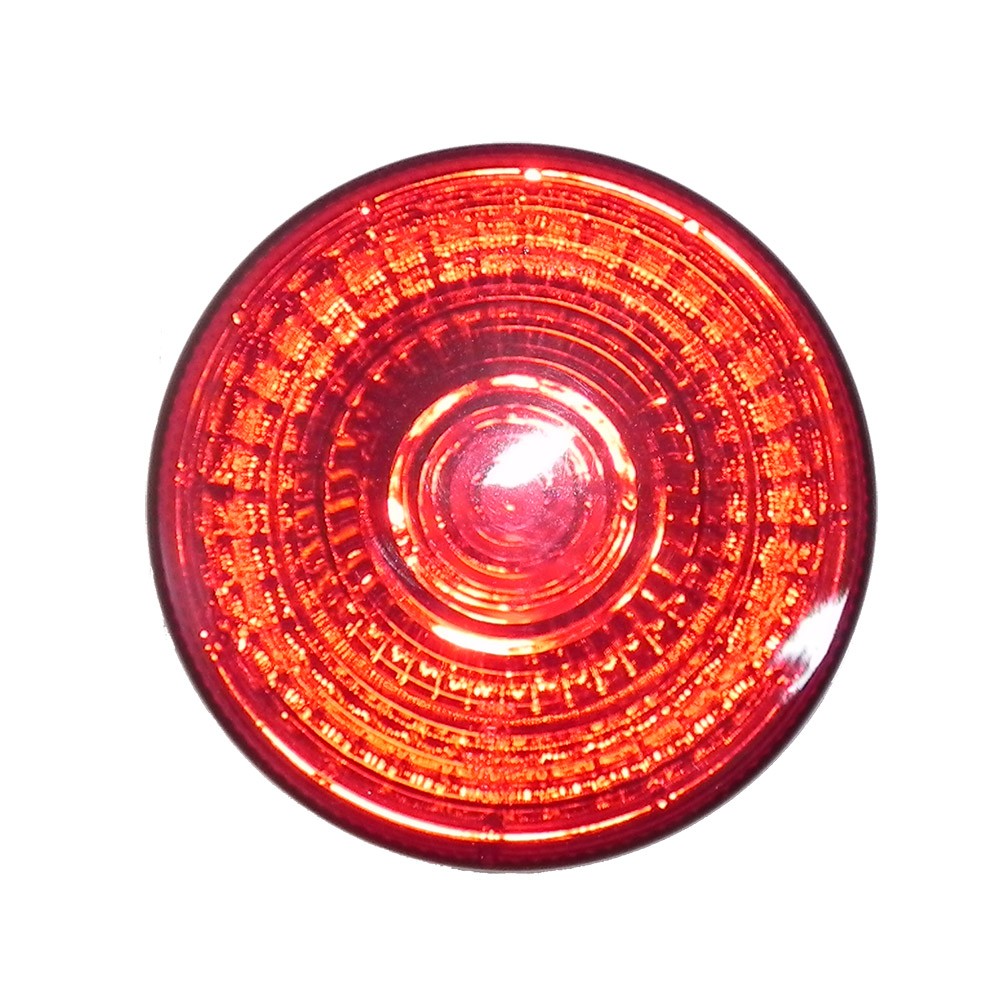 Lanterna Traseira Carreta Randon Refil Redondo Para Sinaleira Vermelha Estriada SI1197VM