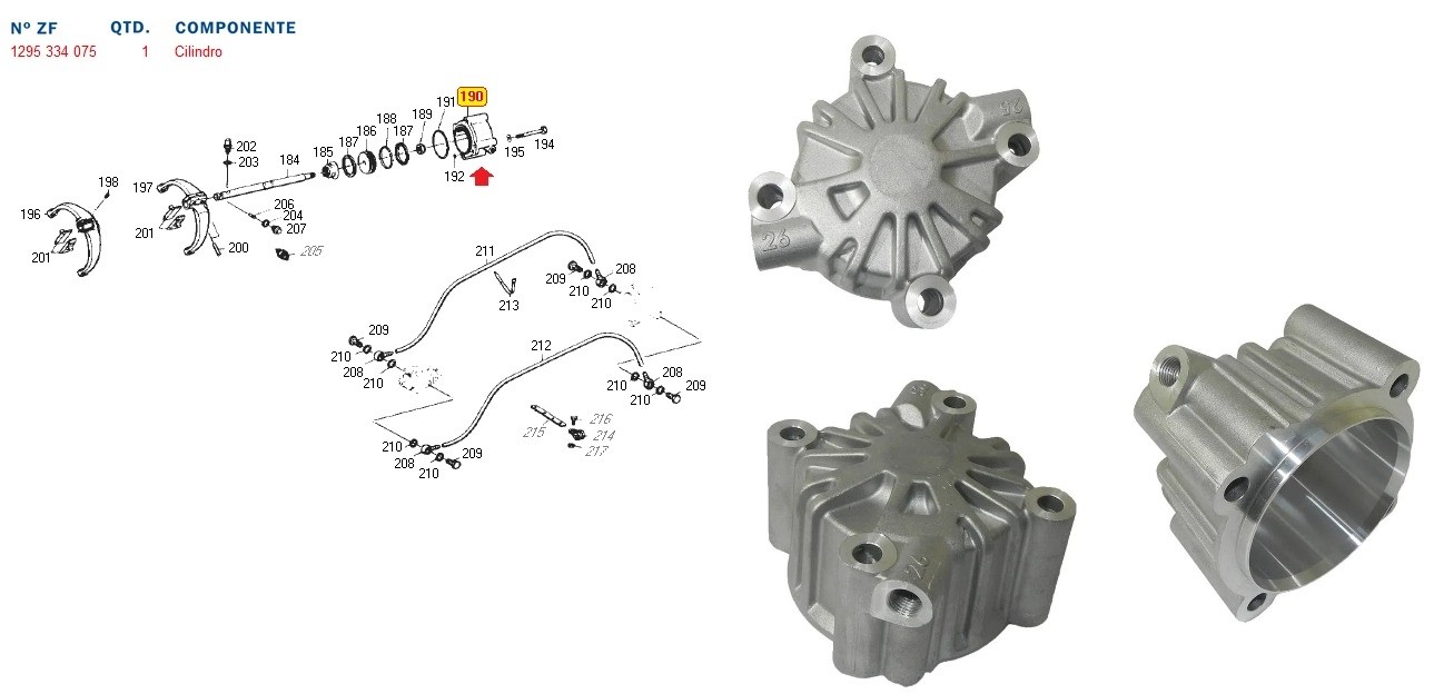 Caneco Troca Caixa ZF 16S1300 1650 Leve Pesada QA943 1295334075