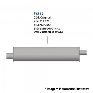 Silencioso Volkswagen MWM 8.120 8.150 F6519 2RD253121E